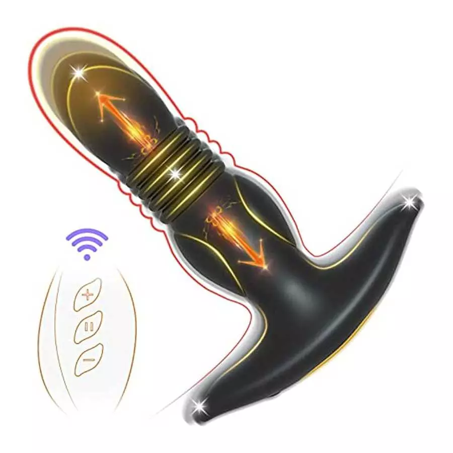 Sex Toys for Men, Prostate Stimulor Toys with Anti-Slip Design, Ultrafast Vibrating Anal Butt Plug Dildo Vibrator for Vaginal an