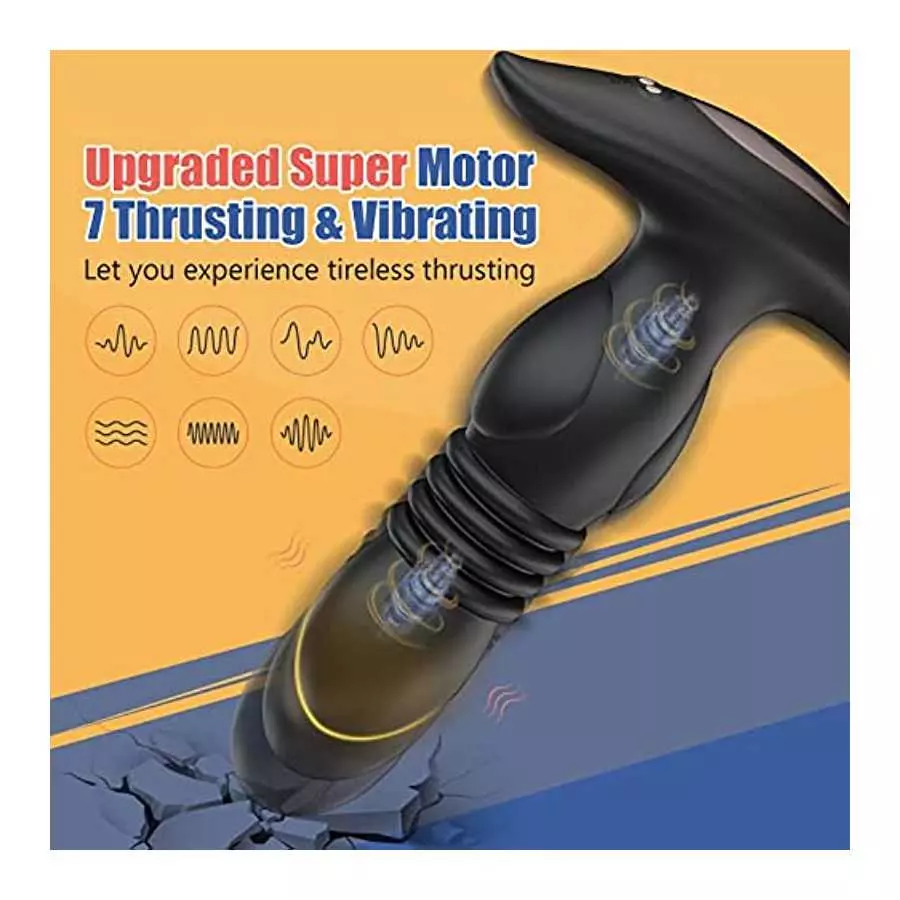 Sex Toys for Men, Prostate Stimulor Toys with Anti-Slip Design, Ultrafast Vibrating Anal Butt Plug Dildo Vibrator for Vaginal an