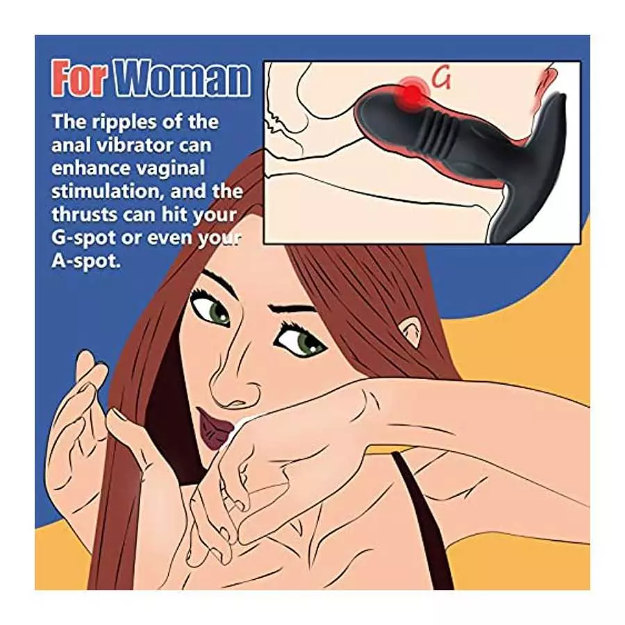 Sex Toys for Men, Prostate Stimulor Toys with Anti-Slip Design, Ultrafast Vibrating Anal Butt Plug Dildo Vibrator for Vaginal an