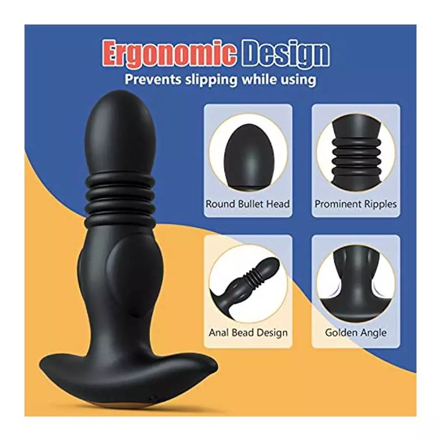 Sex Toys for Men, Prostate Stimulor Toys with Anti-Slip Design, Ultrafast Vibrating Anal Butt Plug Dildo Vibrator for Vaginal an