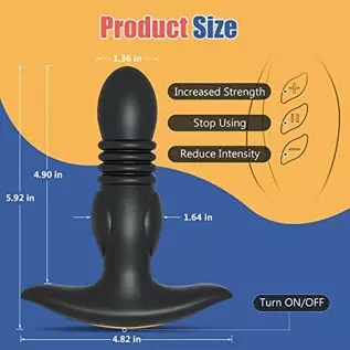 Sex Toys for Men, Prostate Stimulor Toys with Anti-Slip Design, Ultrafast Vibrating Anal Butt Plug Dildo Vibrator for Vaginal an