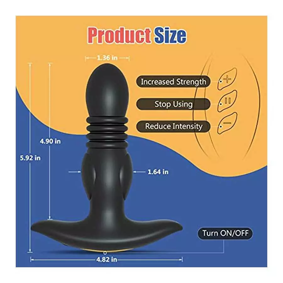 Sex Toys for Men, Prostate Stimulor Toys with Anti-Slip Design, Ultrafast Vibrating Anal Butt Plug Dildo Vibrator for Vaginal an