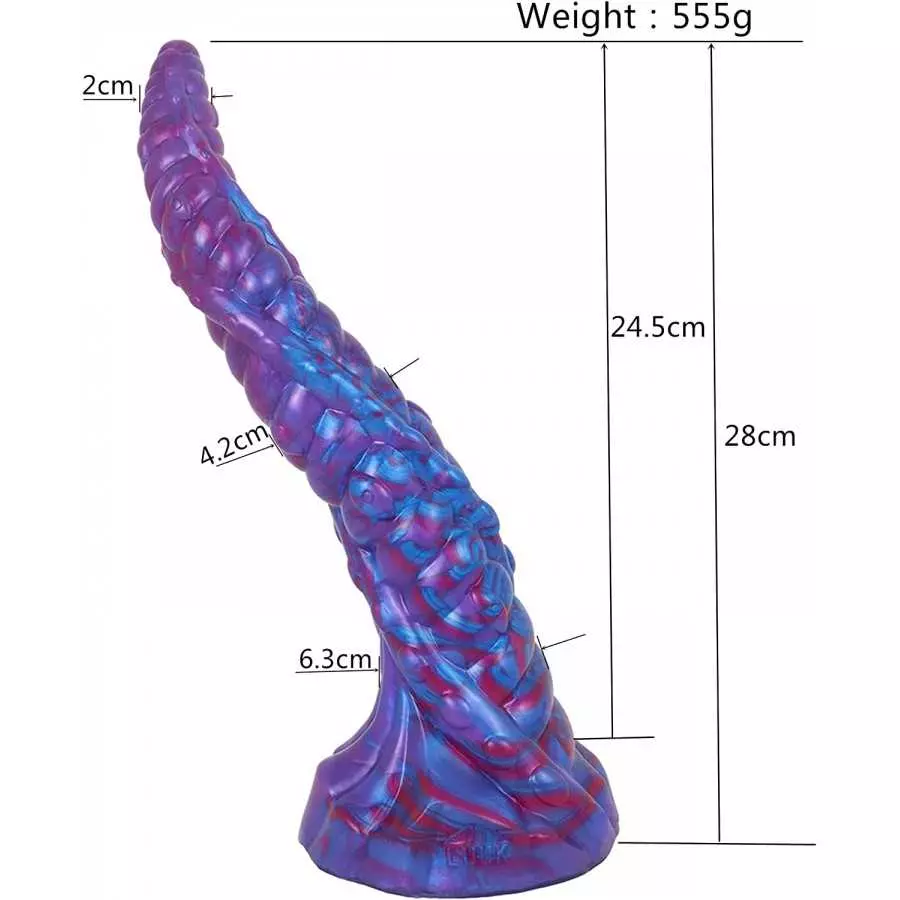 Realistic S-Shaped 10 inch Dragon Suction Cup Dildo, Long Pink Silicone Dildos Barde Shape Anal Butt Plug Adult Toys Dildo for W
