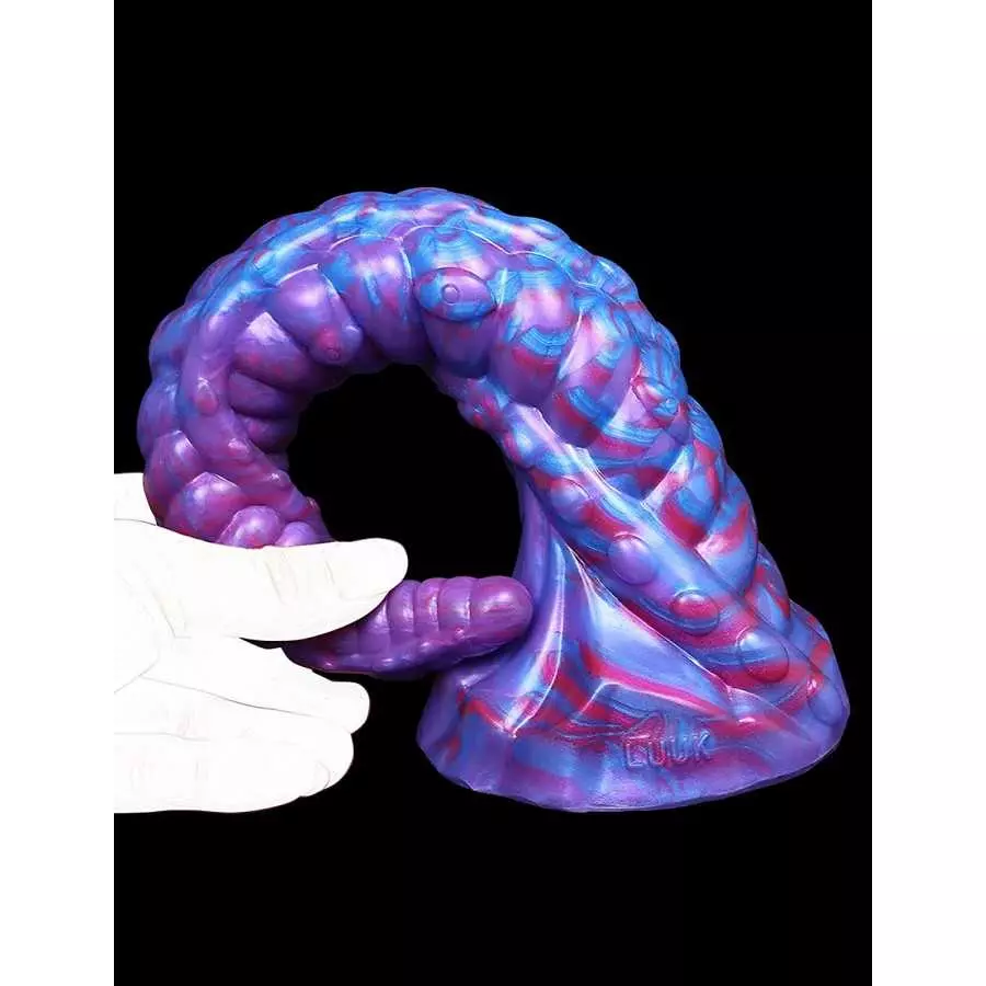 Realistic S-Shaped 10 inch Dragon Suction Cup Dildo, Long Pink Silicone Dildos Barde Shape Anal Butt Plug Adult Toys Dildo for W