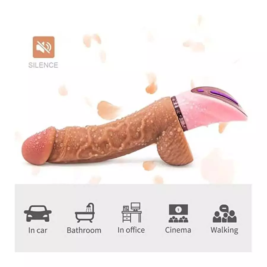 Realistic Vibrating Dildo Vibrator Vibration Modes Dildo with Strong Suction Cup for G Spot Anal Clitoral Stimulation Sex Toy fo