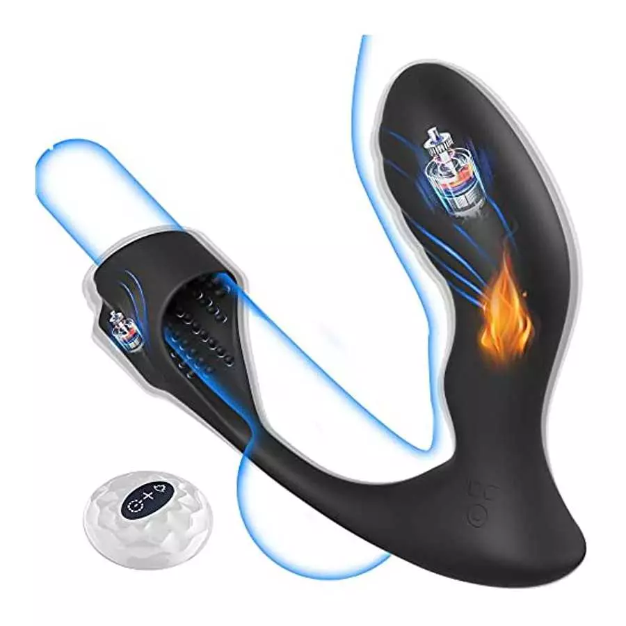 Blended Climax Prostate Massager Penis Vibrator Male Adult Sex Toys for Men, Remote Control Vibrating Anal Dildo Butt Plug Vibra