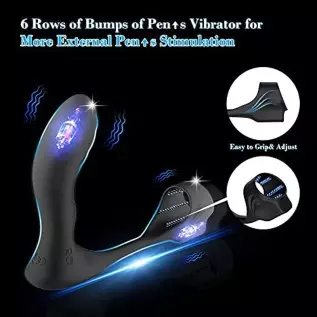 Blended Climax Prostate Massager Penis Vibrator Male Adult Sex Toys for Men, Remote Control Vibrating Anal Dildo Butt Plug Vibra