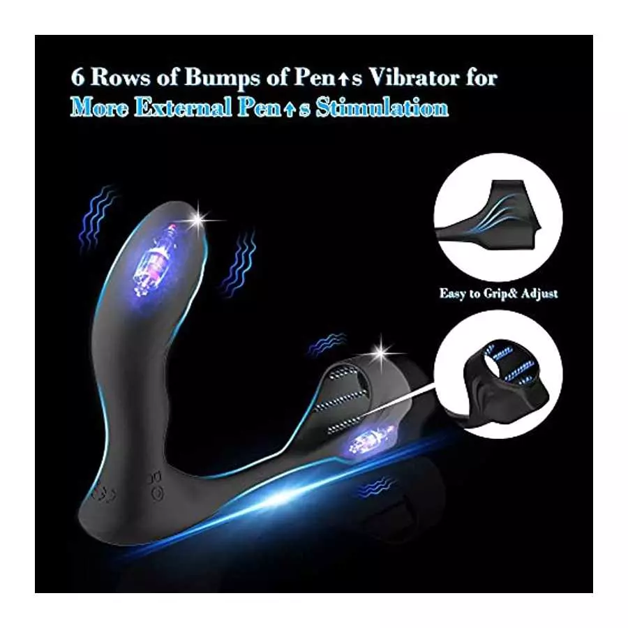 Blended Climax Prostate Massager Penis Vibrator Male Adult Sex Toys for Men, Remote Control Vibrating Anal Dildo Butt Plug Vibra