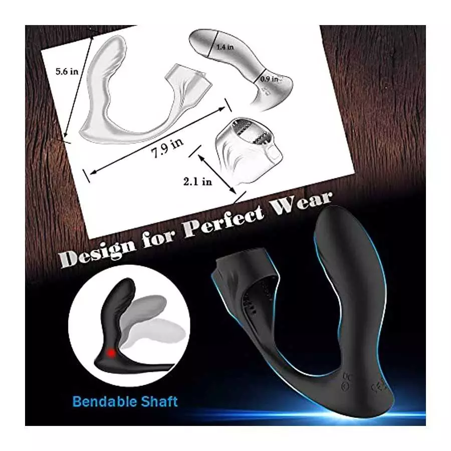 Blended Climax Prostate Massager Penis Vibrator Male Adult Sex Toys for Men, Remote Control Vibrating Anal Dildo Butt Plug Vibra