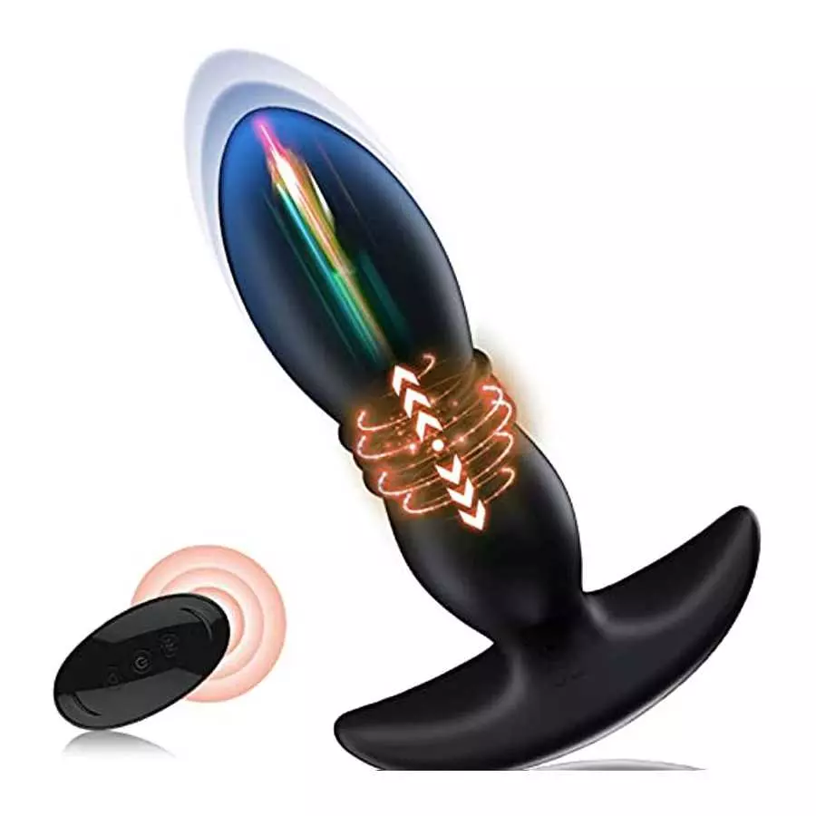 Thrusting Anal Vibrator Prostate Massager for Men Women, P Spot Vibrator Butt Plug Sex Toy with 7 Vibrations 3 Thrusts for Anal Thrusting Anal Vibrator Prostate Massager for Men Women, P Spot Vibrator Butt Plug Sex Toy with 7 Vibrations 3 Thrusts for Anal