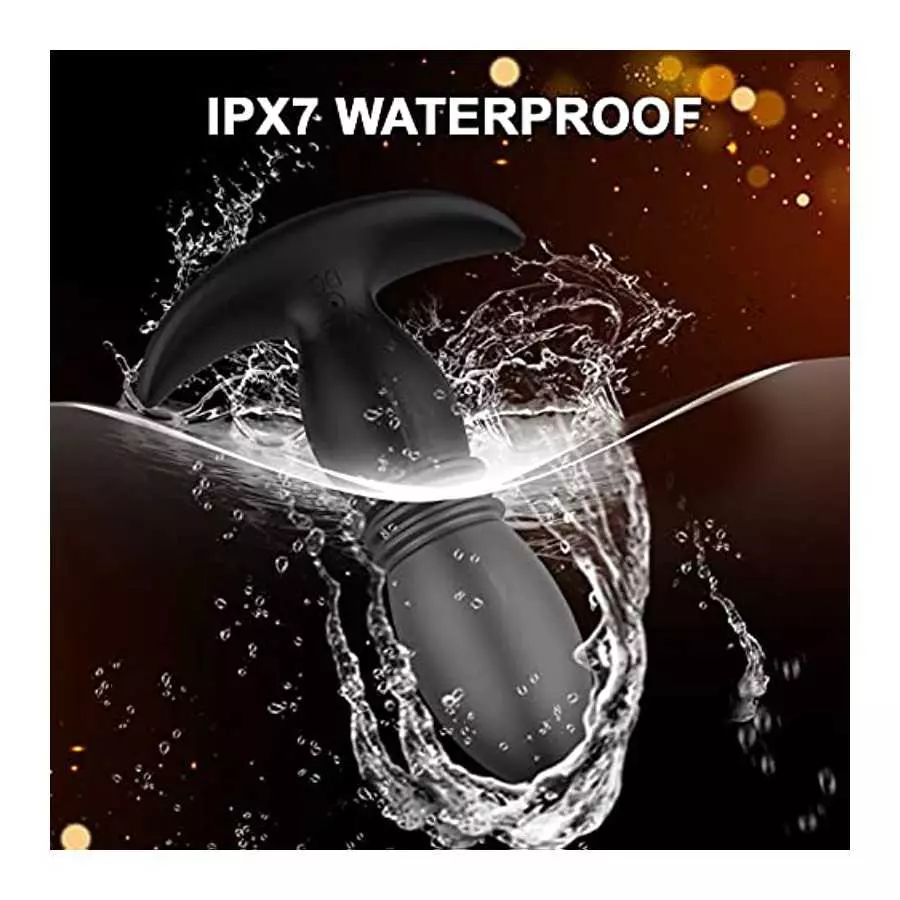 Thrusting Anal Vibrator Prostate Massager for Men Women, P Spot Vibrator Butt Plug Sex Toy with 7 Vibrations 3 Thrusts for Anal 