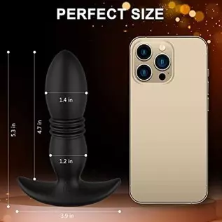 Thrusting Anal Vibrator Prostate Massager for Men Women, P Spot Vibrator Butt Plug Sex Toy with 7 Vibrations 3 Thrusts for Anal Thrusting Anal Vibrator Prostate Massager for Men Women, P Spot Vibrator Butt Plug Sex Toy with 7 Vibrations 3 Thrusts for Anal