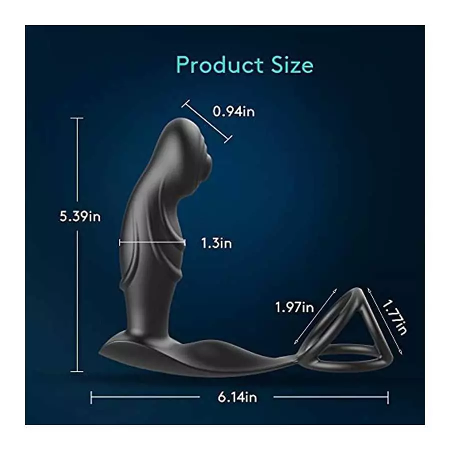Prostate Massager Anal Vibrator with Cock Ring Anal Toy Plug Sex Toys APP Control 9 Vibration and Tapping Butt Plug G Spot Vibra