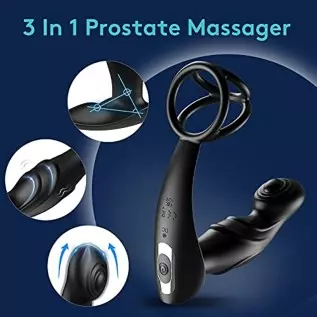 Prostate Massager Anal Vibrator with Cock Ring Anal Toy Plug Sex Toys APP Control 9 Vibration and Tapping Butt Plug G Spot Vibra Prostate Massager Anal Vibrator with Cock Ring Anal Toy Plug Sex Toys APP Control 9 Vibration and Tapping Butt Plug G Spot Vibra