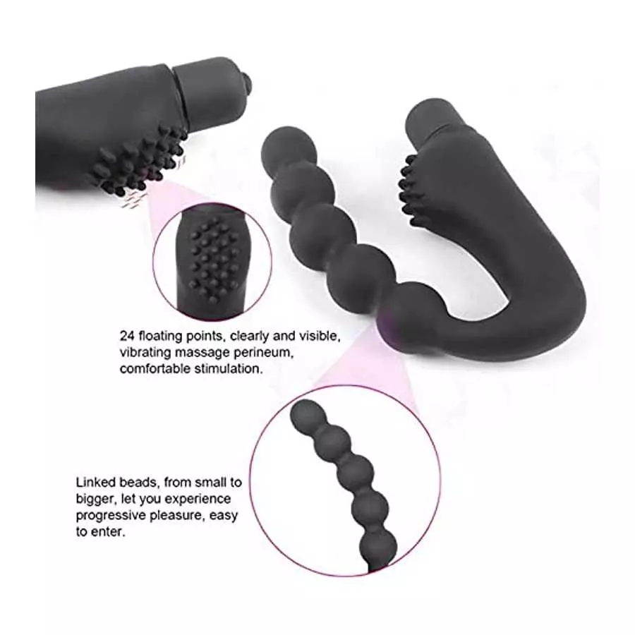 Butt Plugs for Women or Men, Adult Sex Toy, Vibrating Anal and Vaginal Masturbation Wand, top Pellet for Extra Pleasure, IPX6 Wa