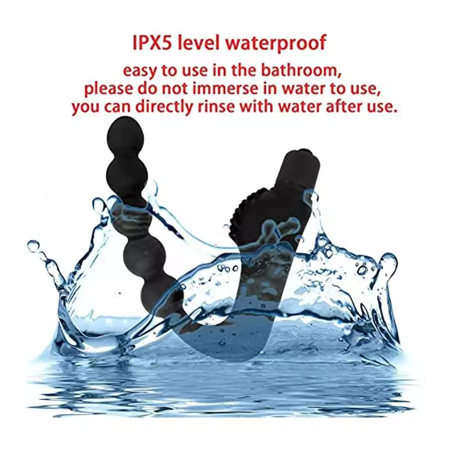 Butt Plugs for Women or Men, Adult Sex Toy, Vibrating Anal and Vaginal Masturbation Wand, top Pellet for Extra Pleasure, IPX6 Wa