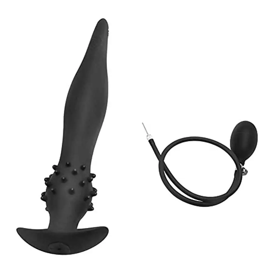 Inflatable Anal Plug Sex Toys with Detachable Needle Silicone Butt Plug Dildo Butt Expand Trainer Backdoor Stimulator SM Anus Se