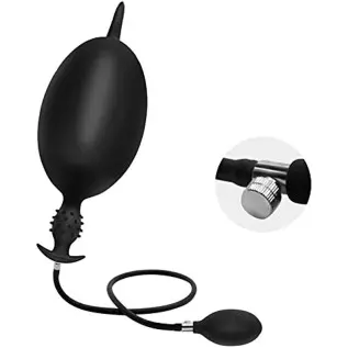 Inflatable Anal Plug Sex Toys with Detachable Needle Silicone Butt Plug Dildo Butt Expand Trainer Backdoor Stimulator SM Anus Se