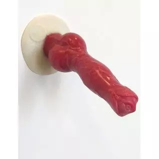 Realistic Dog Suction Cup Dildo for Beginners, 8.26 inches Pink Silicone Anal Butt Plug Adult Toys Animal Dildo for Women Lesbia