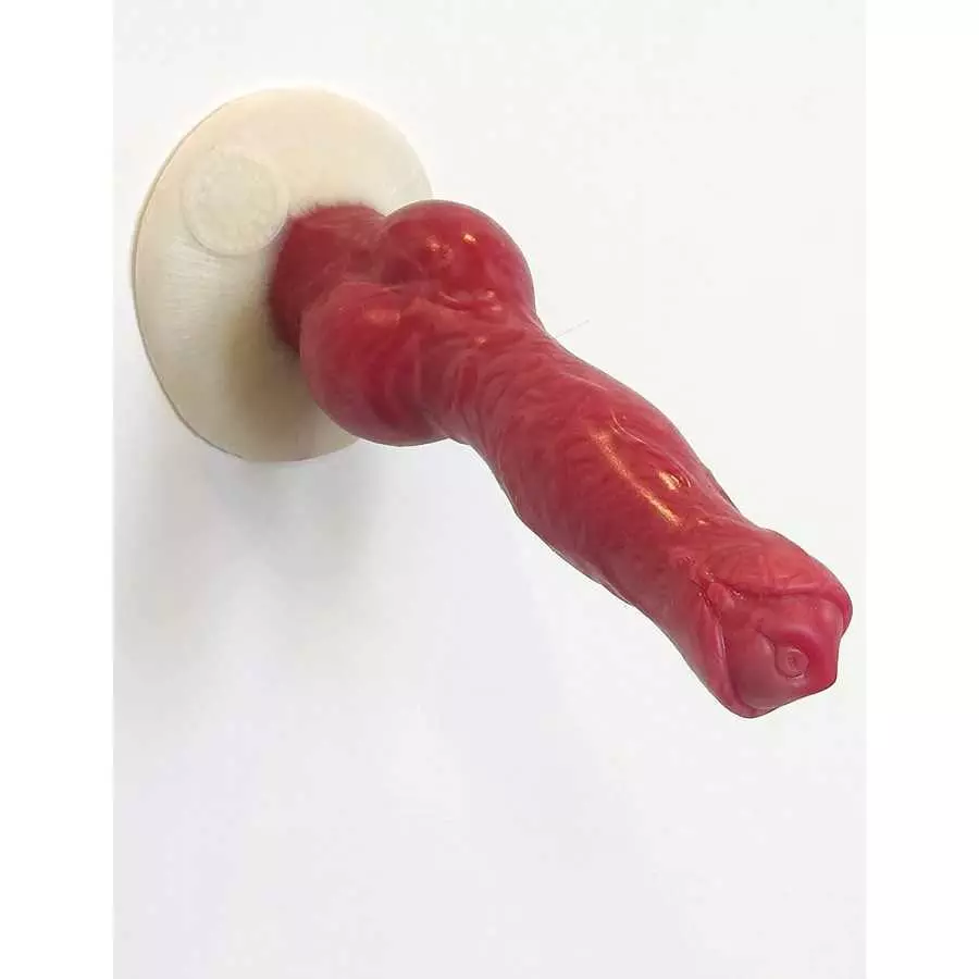 Realistic Dog Suction Cup Dildo for Beginners, 8.26 inches Pink Silicone Anal Butt Plug Adult Toys Animal Dildo for Women Lesbia