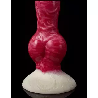Realistic Dog Suction Cup Dildo for Beginners, 8.26 inches Pink Silicone Anal Butt Plug Adult Toys Animal Dildo for Women Lesbia