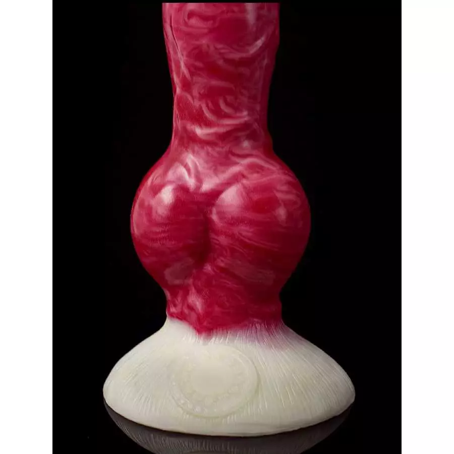 Realistic Dog Suction Cup Dildo for Beginners, 8.26 inches Pink Silicone Anal Butt Plug Adult Toys Animal Dildo for Women Lesbia