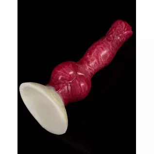 Realistic Dog Suction Cup Dildo for Beginners, 8.26 inches Pink Silicone Anal Butt Plug Adult Toys Animal Dildo for Women Lesbia
