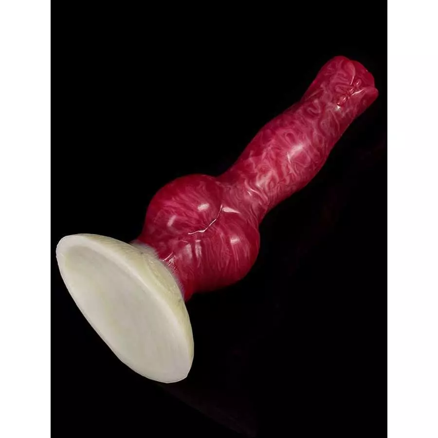 Realistic Dog Suction Cup Dildo for Beginners, 8.26 inches Pink Silicone Anal Butt Plug Adult Toys Animal Dildo for Women Lesbia
