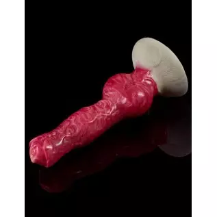 Realistic Dog Suction Cup Dildo for Beginners, 8.26 inches Pink Silicone Anal Butt Plug Adult Toys Animal Dildo for Women Lesbia
