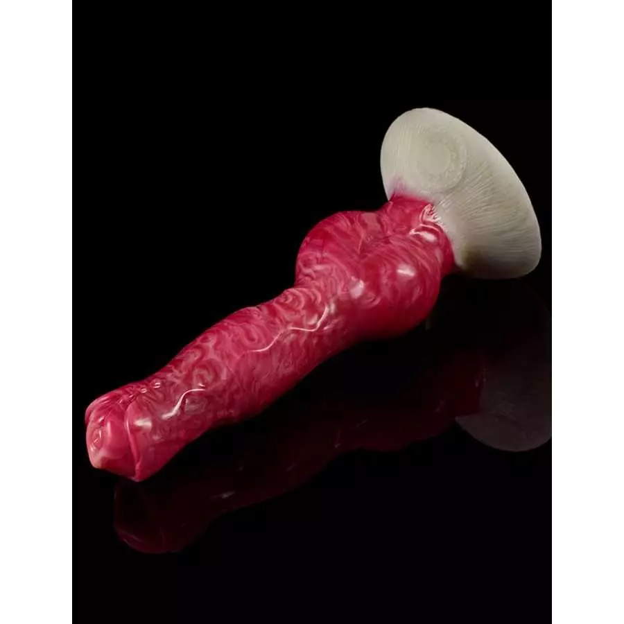 Realistic Dog Suction Cup Dildo for Beginners, 8.26 inches Pink Silicone Anal Butt Plug Adult Toys Animal Dildo for Women Lesbia