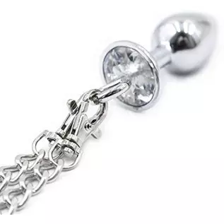 Anal Plug with Butt Plug Trainer Long Chain Handcuffs Stainless Steel SM Bed Restraint Set Sex Toys +Fetish Blindfold Couple Fli
