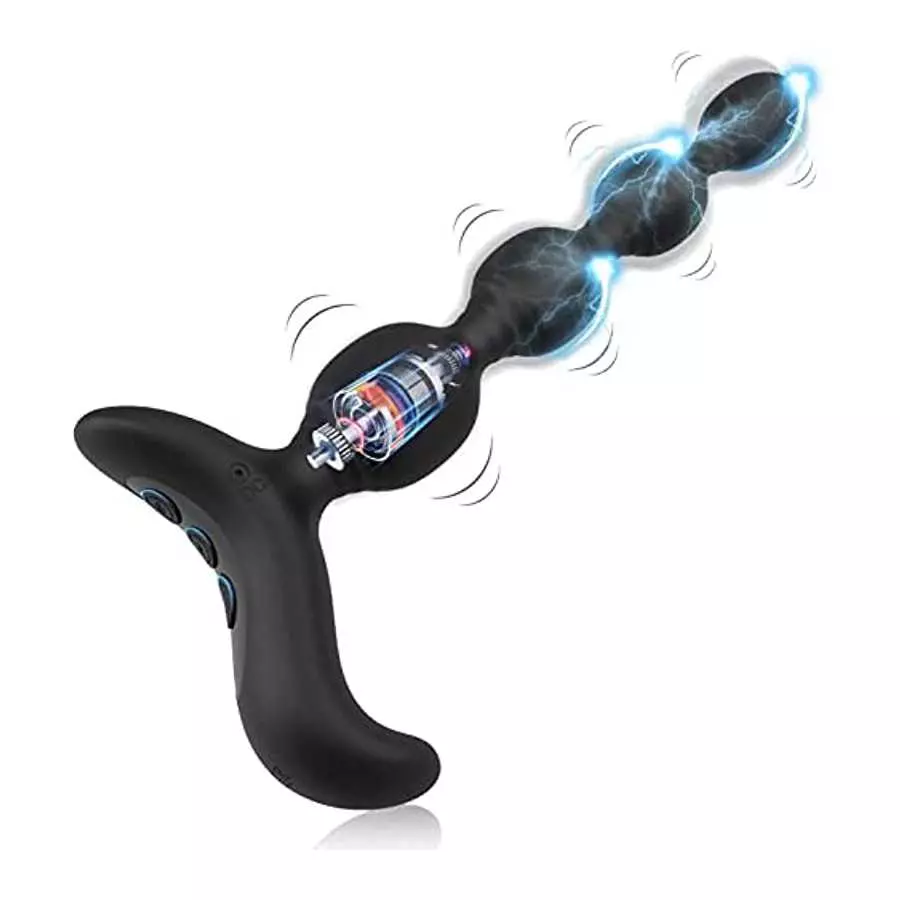 Electric Shock Anal Vibrator Prostate Stimulator, XINBALE 10 Vibration Modes Electric Stimulation Butt Plug Vibrating Anal Plug Electric Shock Anal Vibrator Prostate Stimulator, XINBALE 10 Vibration Modes Electric Stimulation Butt Plug Vibrating Anal Plug