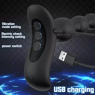 Electric Shock Anal Vibrator Prostate Stimulator, XINBALE 10 Vibration Modes Electric Stimulation Butt Plug Vibrating Anal Plug Electric Shock Anal Vibrator Prostate Stimulator, XINBALE 10 Vibration Modes Electric Stimulation Butt Plug Vibrating Anal Plug