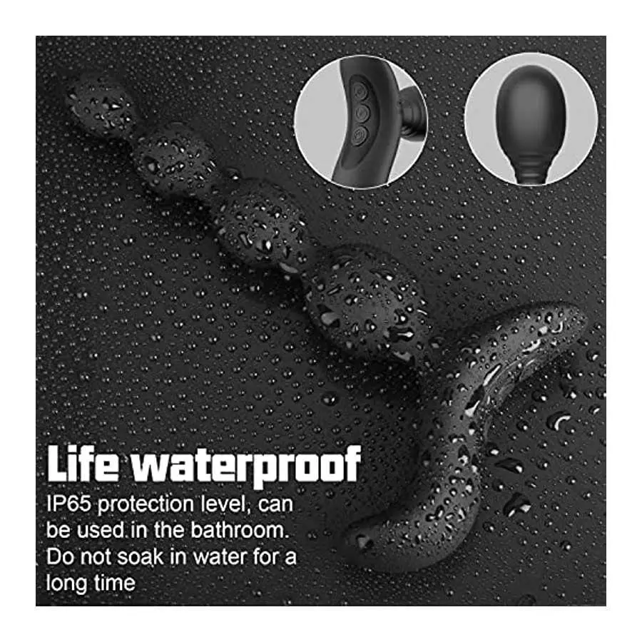 Electric Shock Anal Vibrator Prostate Stimulator, XINBALE 10 Vibration Modes Electric Stimulation Butt Plug Vibrating Anal Plug 