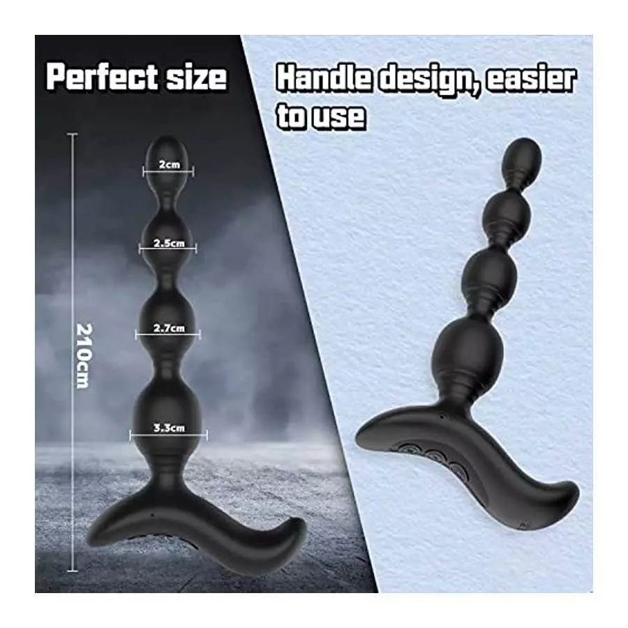 Electric Shock Anal Vibrator Prostate Stimulator, XINBALE 10 Vibration Modes Electric Stimulation Butt Plug Vibrating Anal Plug 