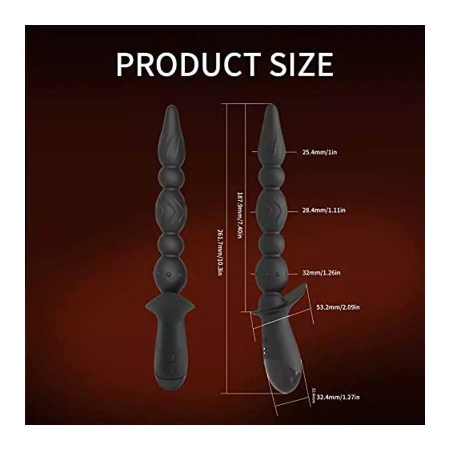 Hisionlee Vibrating Prostate Massager Anal Vibrator - Sex Toys 10 Patterns Anal Plug, G-spot Vibrator ,3 Reinforced Motors,Adult
