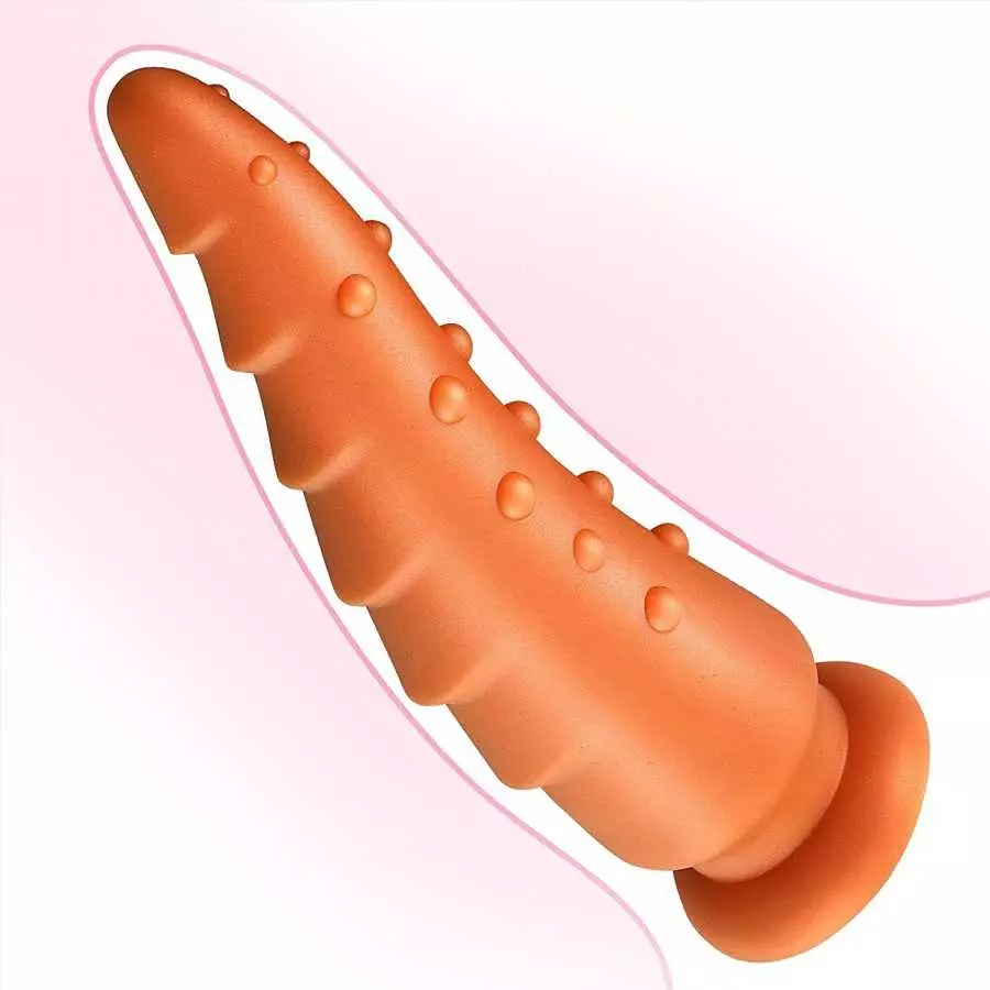 Liquid Silicone Sex Toys Anal Plug for Male and Female Masturbation Anal Expander with Powerful Suction Cup Strong Suction, Grai