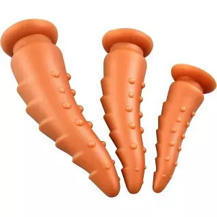 Liquid Silicone Sex Toys Anal Plug for Male and Female Masturbation Anal Expander with Powerful Suction Cup Strong Suction, Grai