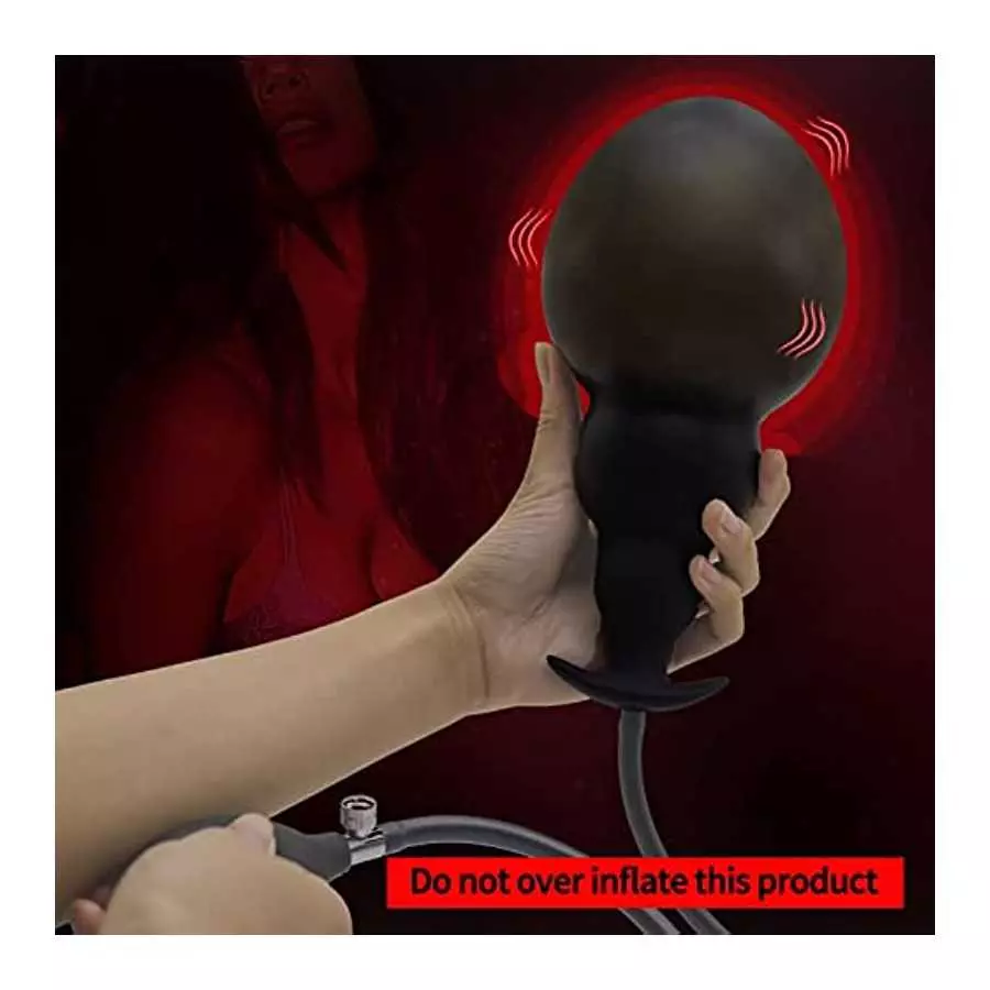 Silicone Expand Inflatable Anal Plug,Body-Safe Medical Grade Waterproof Butt Sex Toy, Anal Plug Sex Toy, Stretch Anal with Quick