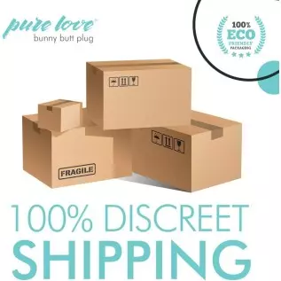 Pure Love Fluffy Bunny Tail, Silicone Anal Butt Plug, Purple Color, Adult Sex Toy, 45g