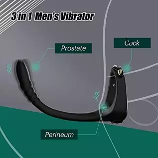 Vibrating Taint Teaser Cock Ring with Bullet, 3 in 1 Adjustable Penis Ring with Remote, Anal Vibrator with 10 Frequencies, Prost Vibrating Taint Teaser Cock Ring with Bullet, 3 in 1 Adjustable Penis Ring with Remote, Anal Vibrator with 10 Frequencies, Prost