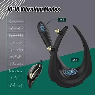 Vibrating Taint Teaser Cock Ring with Bullet, 3 in 1 Adjustable Penis Ring with Remote, Anal Vibrator with 10 Frequencies, Prost Vibrating Taint Teaser Cock Ring with Bullet, 3 in 1 Adjustable Penis Ring with Remote, Anal Vibrator with 10 Frequencies, Prost