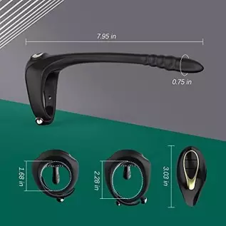 Vibrating Taint Teaser Cock Ring with Bullet, 3 in 1 Adjustable Penis Ring with Remote, Anal Vibrator with 10 Frequencies, Prost Vibrating Taint Teaser Cock Ring with Bullet, 3 in 1 Adjustable Penis Ring with Remote, Anal Vibrator with 10 Frequencies, Prost