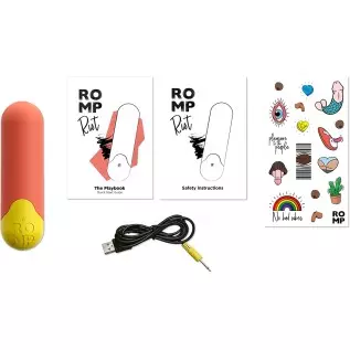 ROMP Riot Bullet Vibrator for Women - Mini Clitoral Vibrator for Her - 6 Intensity Levels & 4 Patterns for Clit Stimulation - So ROMP Riot Bullet Vibrator for Women - Mini Clitoral Vibrator for Her - 6 Intensity Levels & 4 Patterns for Clit Stimulation - So
