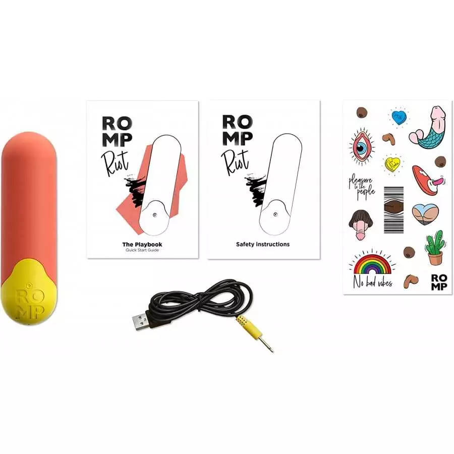 ROMP Riot Bullet Vibrator for Women - Mini Clitoral Vibrator for Her - 6 Intensity Levels & 4 Patterns for Clit Stimulation - So