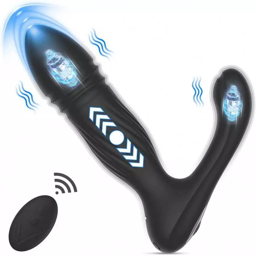 Prostate Massager Anal Vibrator Butt Plug, VOBJOY Sex Toys Vibrator with 26ft Remote Control 10 Modes Anus Adult Sensory Toys Ma Prostate Massager Anal Vibrator Butt Plug, VOBJOY Sex Toys Vibrator with 26ft Remote Control 10 Modes Anus Adult Sensory Toys Ma
