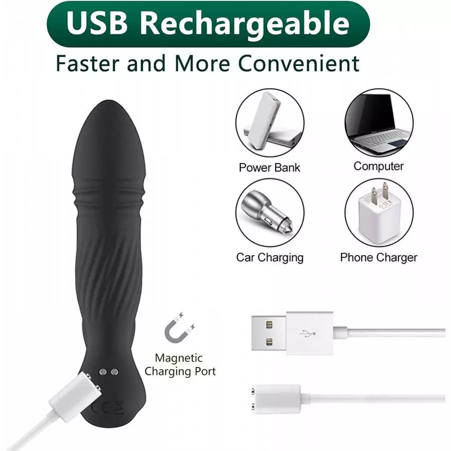 Prostate Massager Anal Vibrator Butt Plug, VOBJOY Sex Toys Vibrator with 26ft Remote Control 10 Modes Anus Adult Sensory Toys Ma