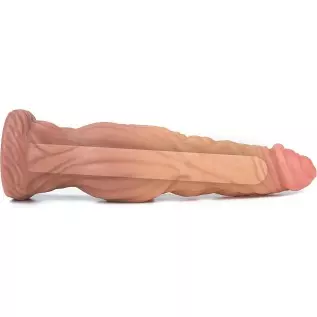 9.5" Large Butt Plug Anal Toy Anal Plugs Handmade Silicone Realistic Dildo Wolf Dildo with Dual Density Realistic Huge Suction C