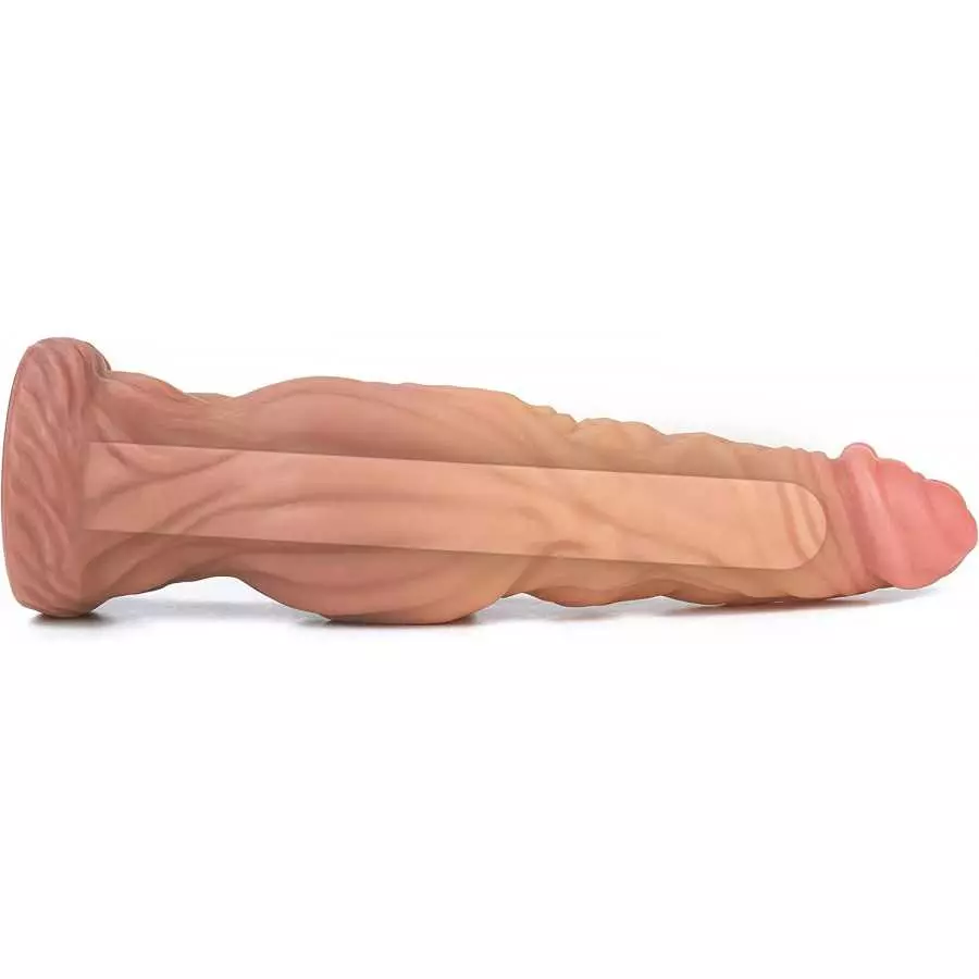 9.5" Large Butt Plug Anal Toy Anal Plugs Handmade Silicone Realistic Dildo Wolf Dildo with Dual Density Realistic Huge Suction C