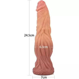 9.5" Large Butt Plug Anal Toy Anal Plugs Handmade Silicone Realistic Dildo Wolf Dildo with Dual Density Realistic Huge Suction C